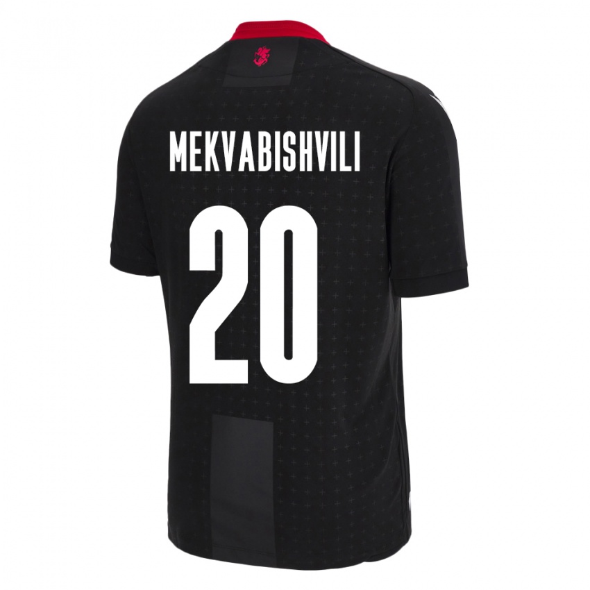 Criança Camisola Geórgia Anzor Mekvabishvili #20 Preto Alternativa 24-26 Camisa Brasil