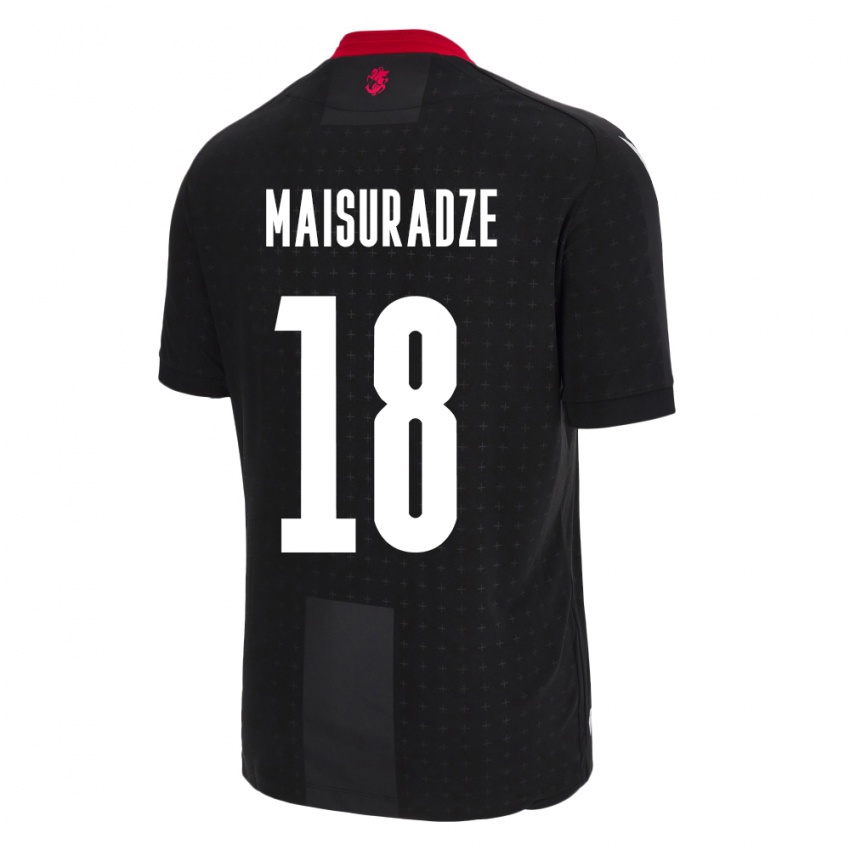 Criança Camisola Geórgia Giorgi Maisuradze #18 Preto Alternativa 24-26 Camisa Brasil