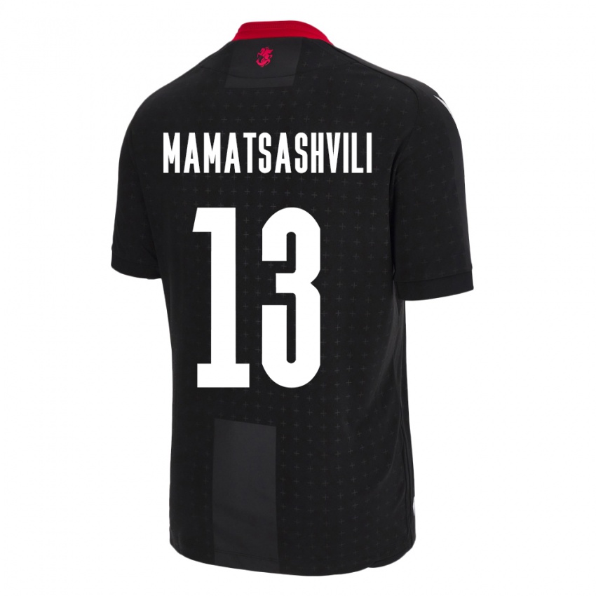 Criança Camisola Geórgia Saba Mamatsashvili #13 Preto Alternativa 24-26 Camisa Brasil