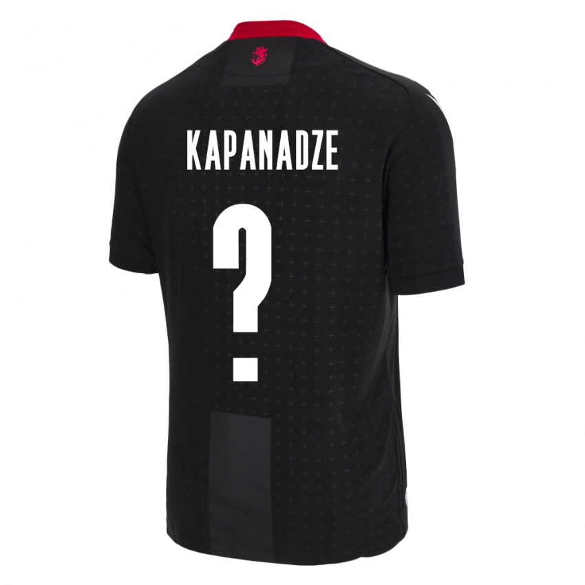 Criança Camisola Geórgia Avto Kapanadze #0 Preto Alternativa 24-26 Camisa Brasil