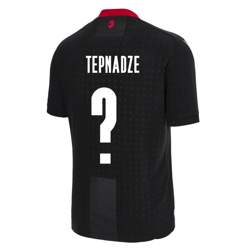 Criança Camisola Geórgia Aleksandre Tepnadze #0 Preto Alternativa 24-26 Camisa Brasil