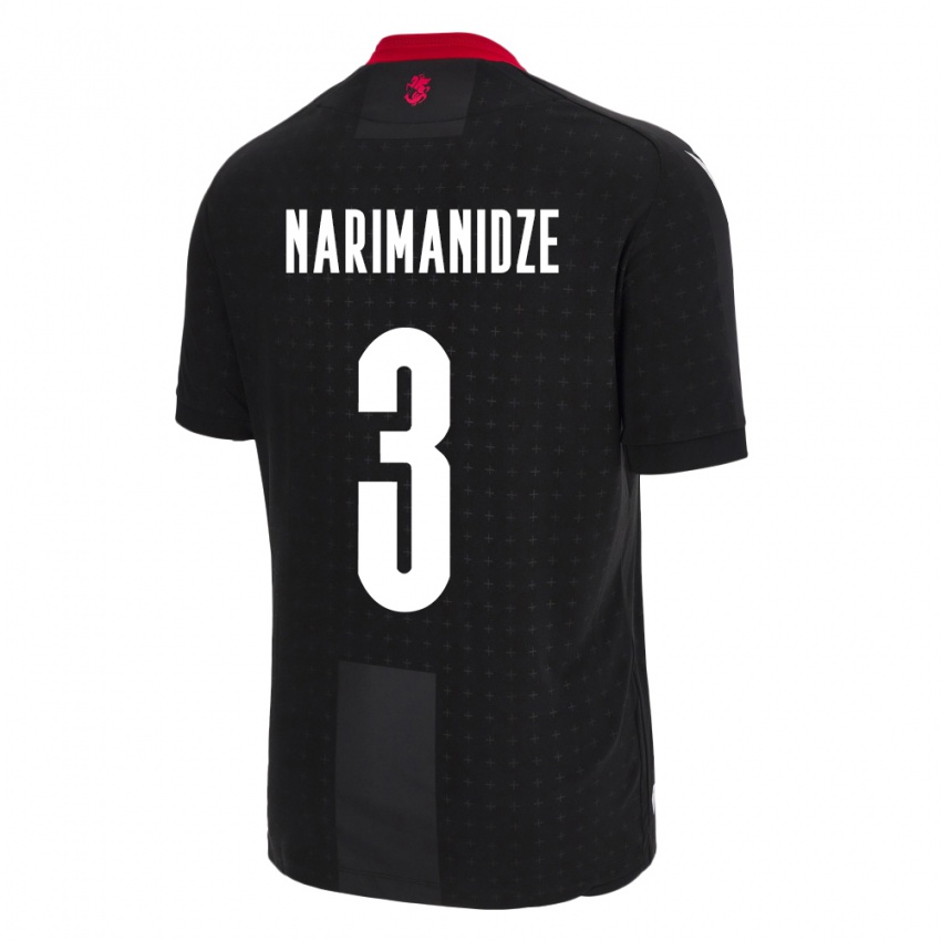 Criança Camisola Geórgia Aleksandre Narimanidze #3 Preto Alternativa 24-26 Camisa Brasil