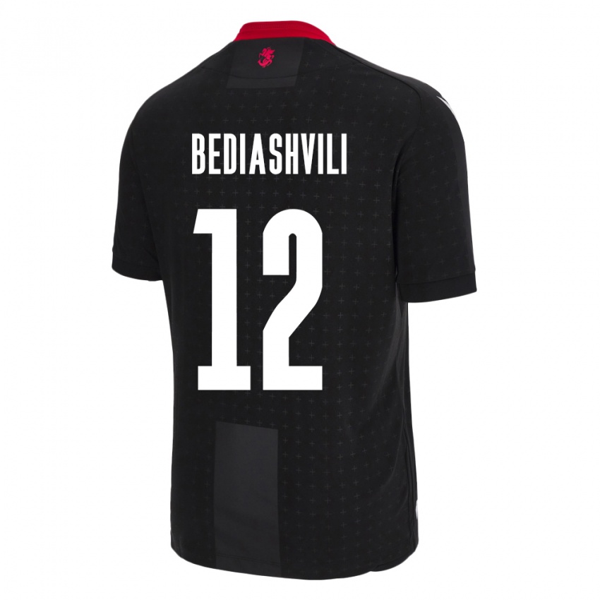 Criança Camisola Geórgia Giorgi Bediashvili #12 Preto Alternativa 24-26 Camisa Brasil