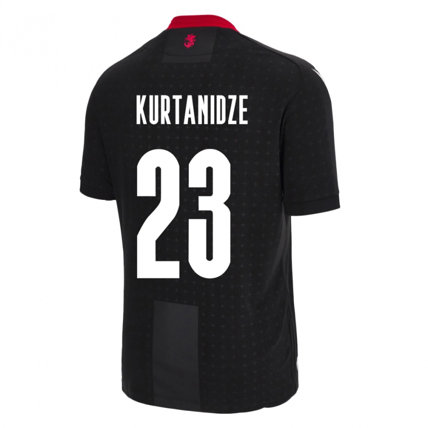 Criança Camisola Geórgia Revaz Kurtanidze #23 Preto Alternativa 24-26 Camisa Brasil