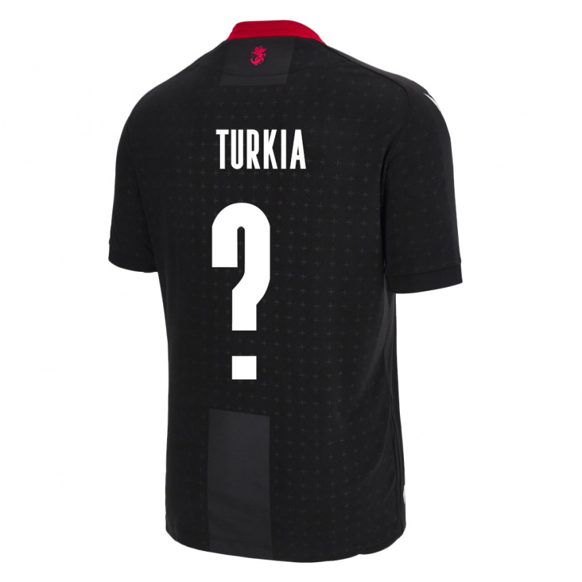 Criança Camisola Geórgia Aleksandre Turkia #0 Preto Alternativa 24-26 Camisa Brasil