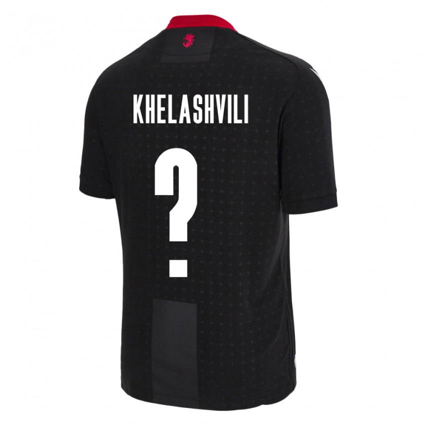 Criança Camisola Geórgia Luka Khelashvili #0 Preto Alternativa 24-26 Camisa Brasil