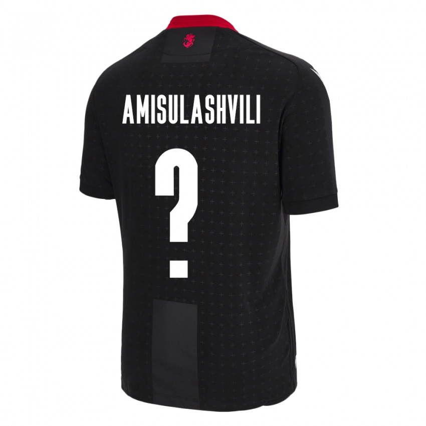 Criança Camisola Geórgia Aleksandre Amisulashvili #0 Preto Alternativa 24-26 Camisa Brasil