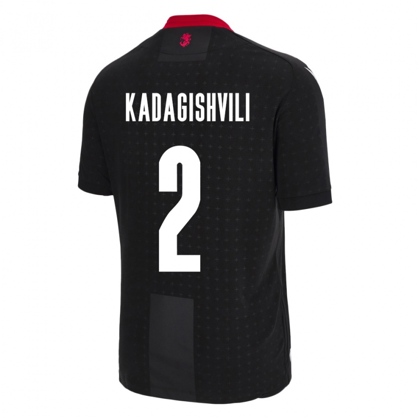 Criança Camisola Geórgia Gvantsa Kadagishvili #2 Preto Alternativa 24-26 Camisa Brasil