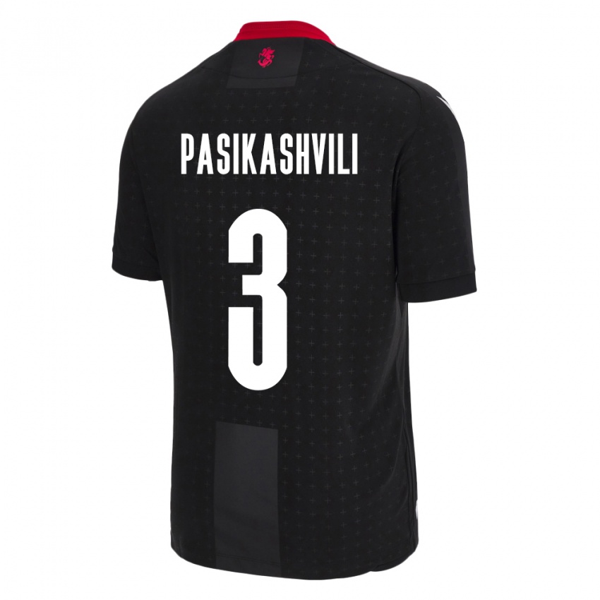 Criança Camisola Geórgia Nino Pasikashvili #3 Preto Alternativa 24-26 Camisa Brasil