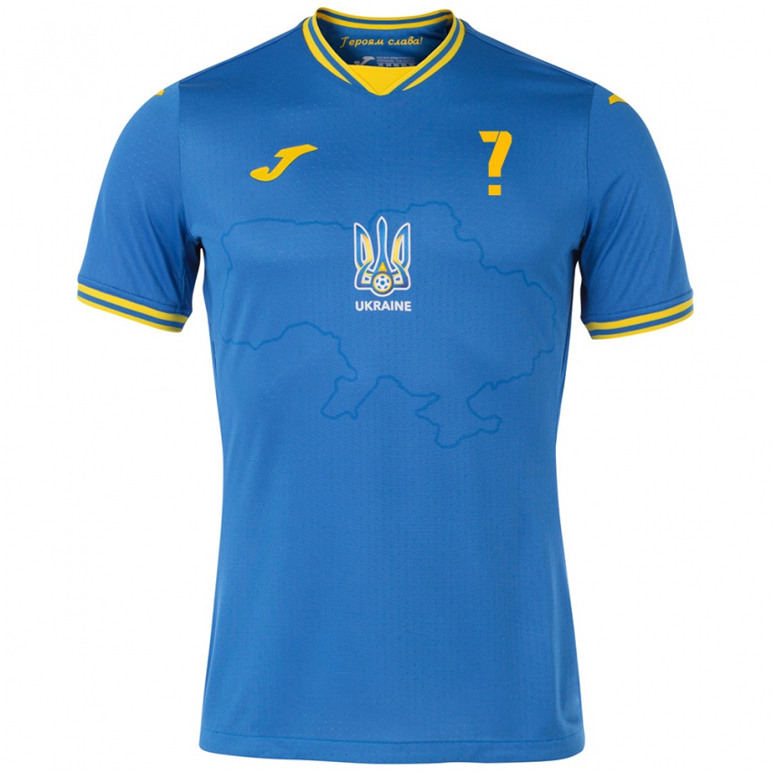 Criança Camisola Ucrânia Yelyzaveta Molodyuk #0 Azul Alternativa 24-26 Camisa Brasil