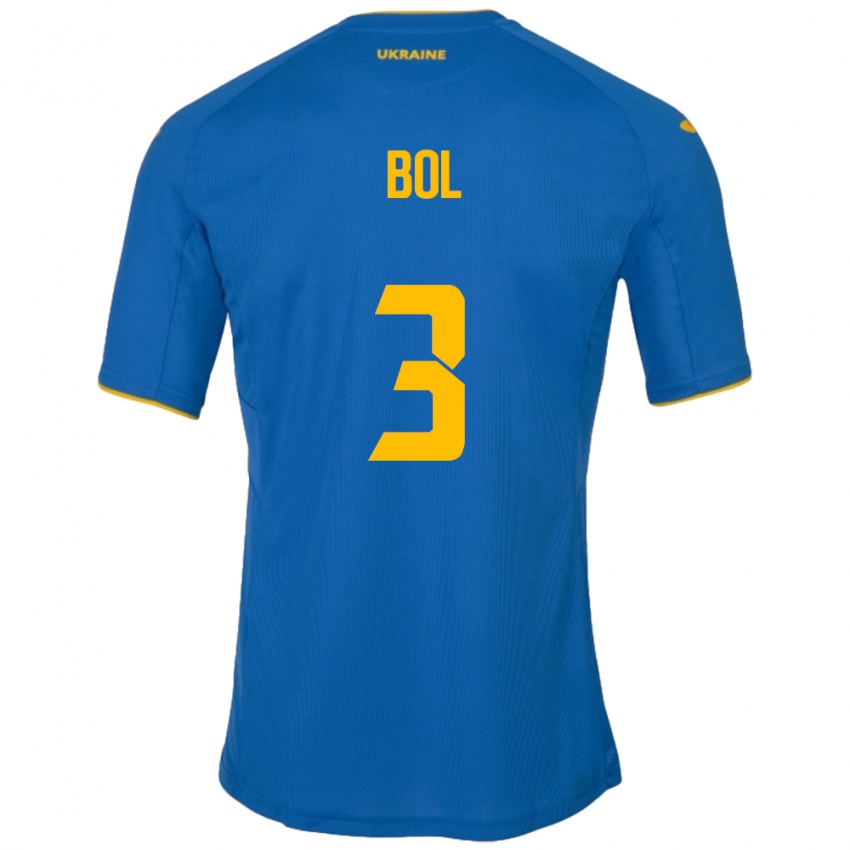 Criança Camisola Ucrânia Anton Bol #3 Azul Alternativa 24-26 Camisa Brasil