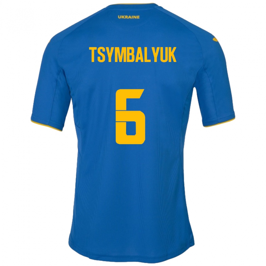 Criança Camisola Ucrânia Maksym Tsymbalyuk #6 Azul Alternativa 24-26 Camisa Brasil