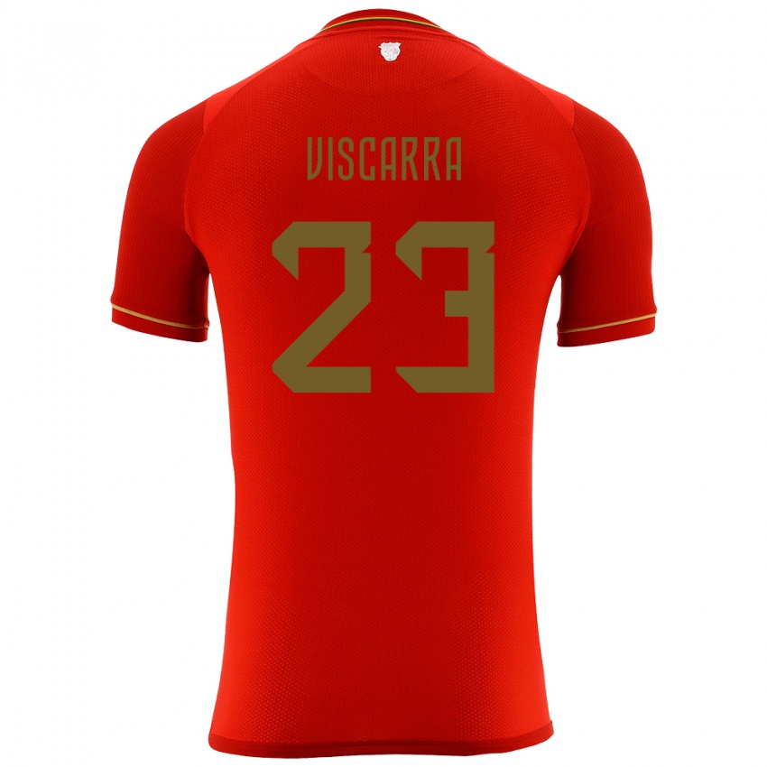 Criança Camisola Bolívia Guillermo Viscarra #23 Vermelho Alternativa 24-26 Camisa Brasil