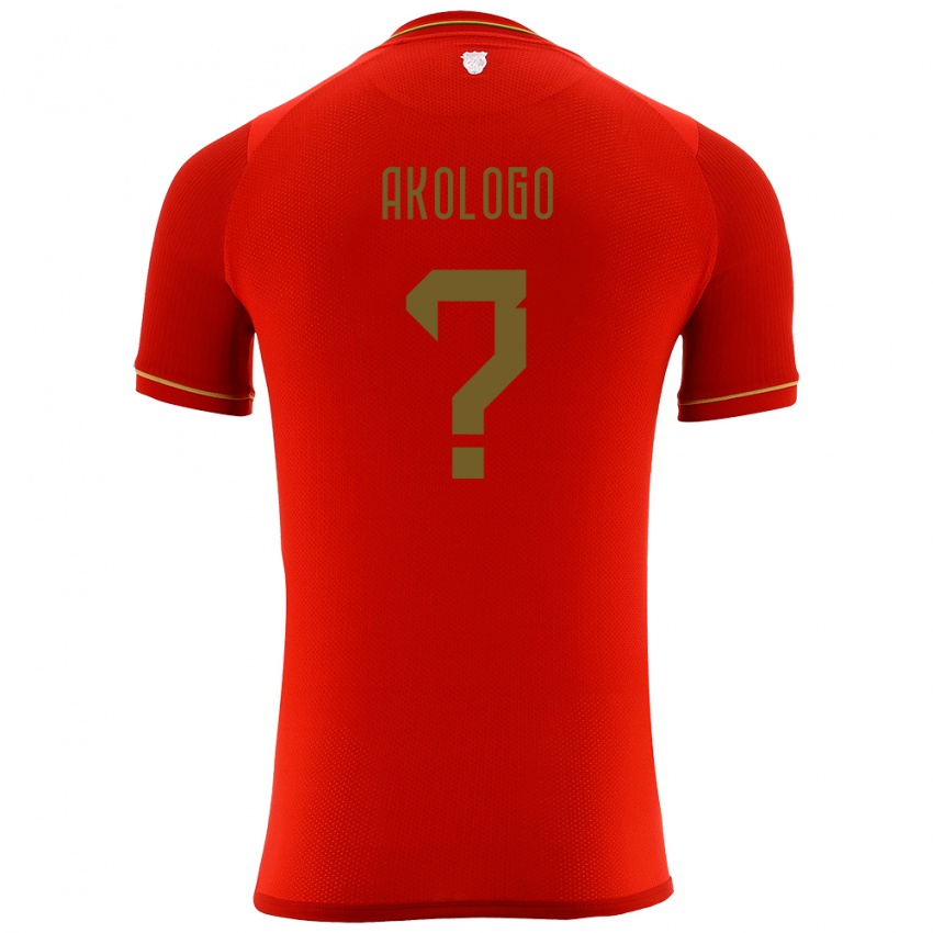 Criança Camisola Bolívia David Akologo #0 Vermelho Alternativa 24-26 Camisa Brasil