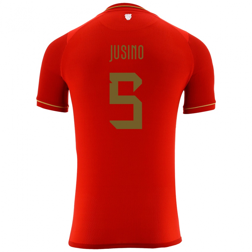 Criança Camisola Bolívia Adrián Jusino #5 Vermelho Alternativa 24-26 Camisa Brasil