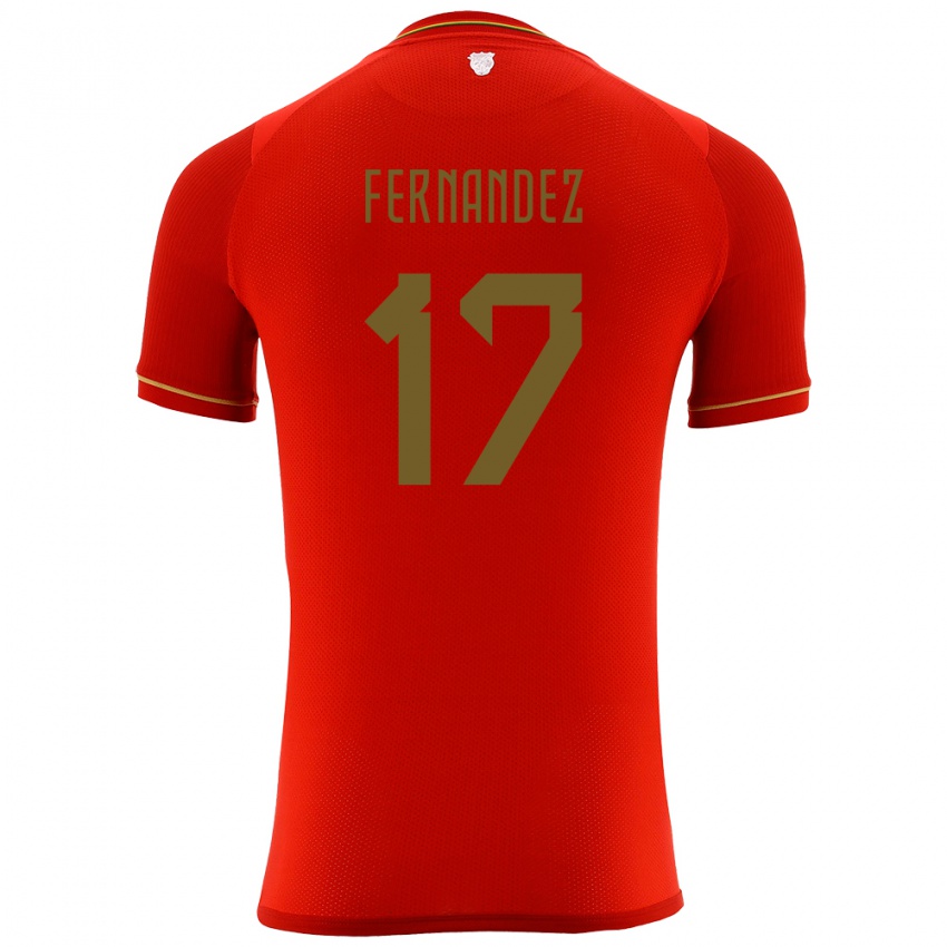 Criança Camisola Bolívia Roberto Fernández #17 Vermelho Alternativa 24-26 Camisa Brasil