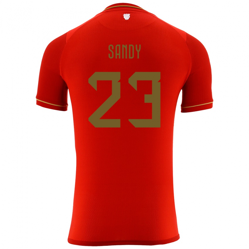 Criança Camisola Bolívia Daniel Sandy #23 Vermelho Alternativa 24-26 Camisa Brasil