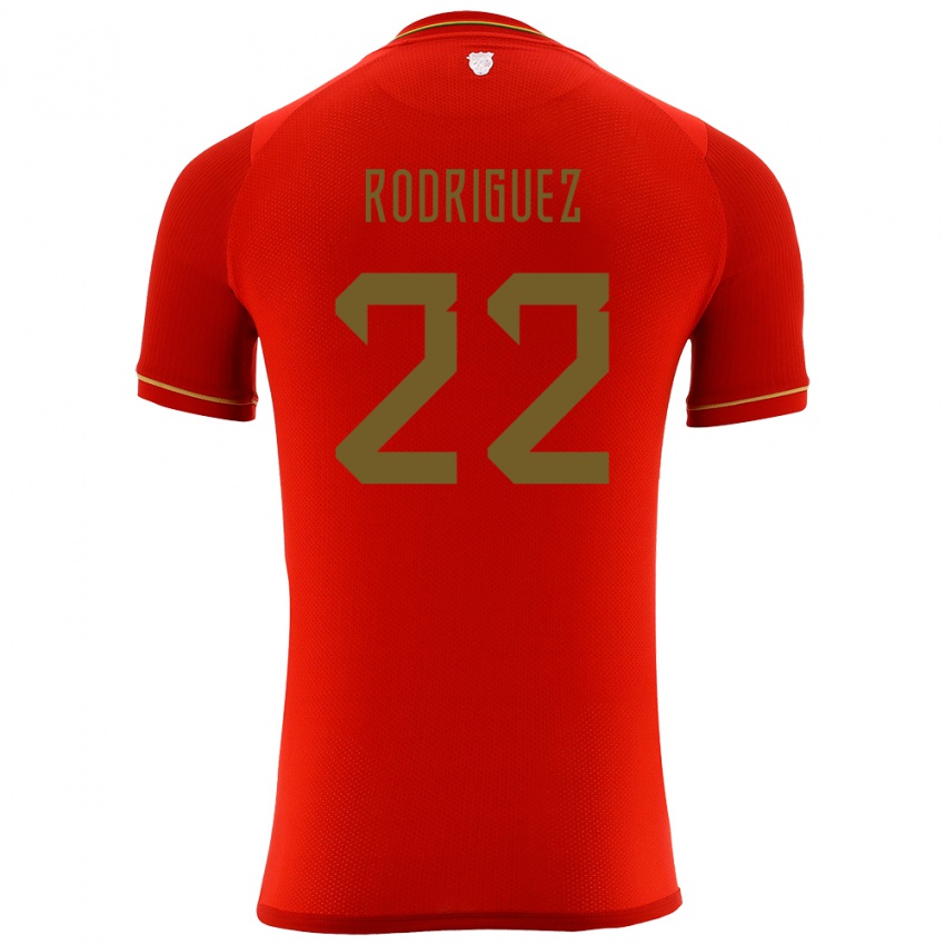 Criança Camisola Bolívia Carlitos Rodriguez #22 Vermelho Alternativa 24-26 Camisa Brasil