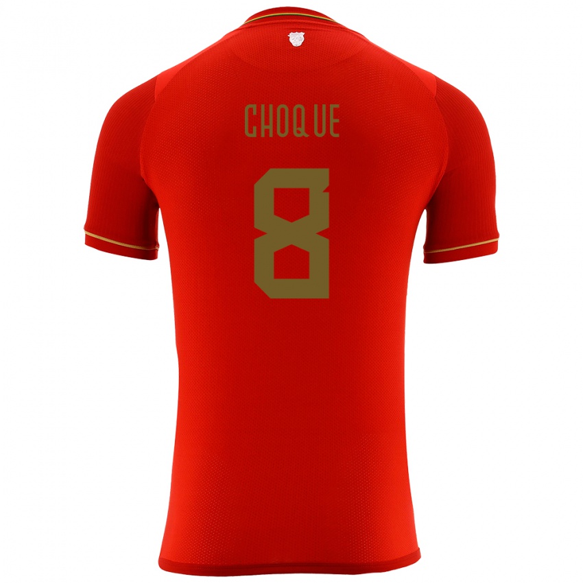 Criança Camisola Bolívia Deybi Choque #8 Vermelho Alternativa 24-26 Camisa Brasil