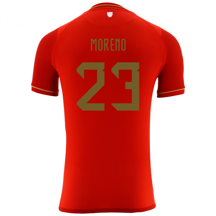 Criança Camisola Bolívia Leonel Moreno #23 Vermelho Alternativa 24-26 Camisa Brasil