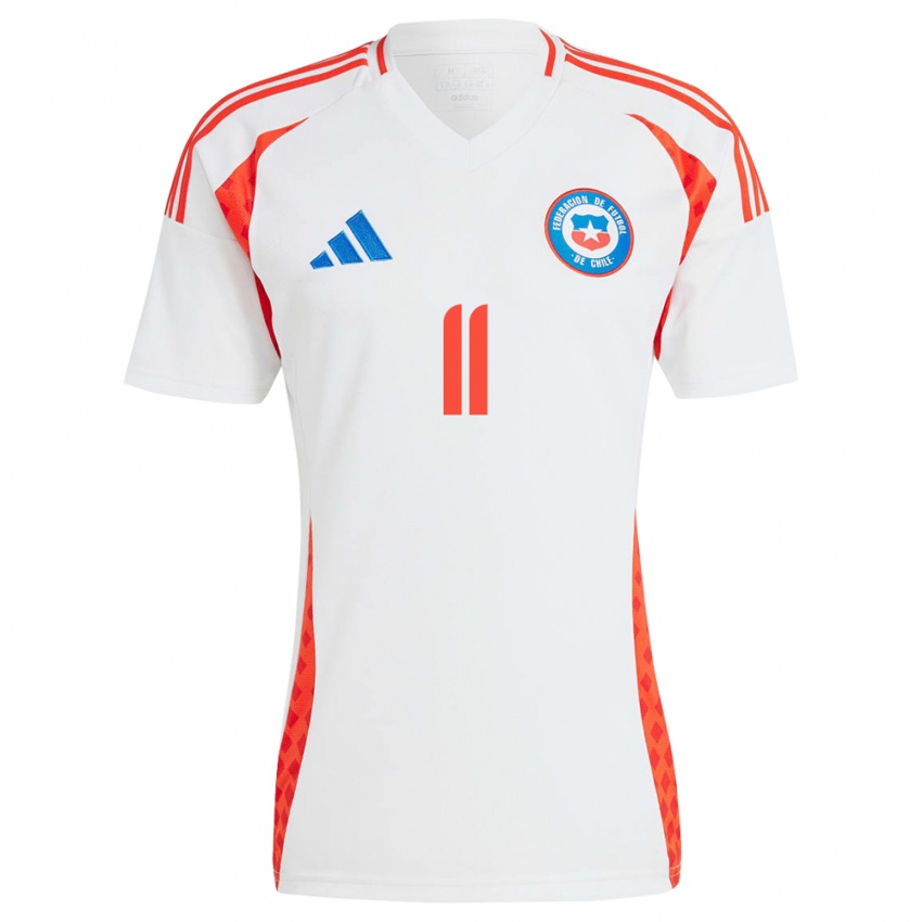 Criança Camisola Chile Eduardo Vargas #11 Branco Alternativa 24-26 Camisa Brasil