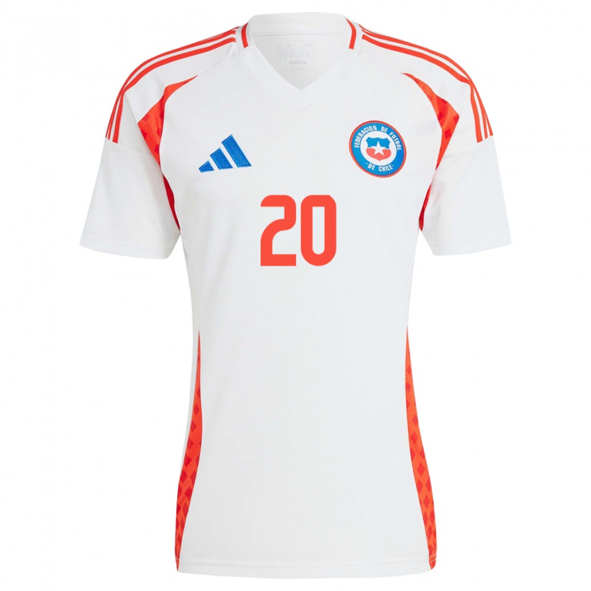 Criança Camisola Chile Damián Pizarro #20 Branco Alternativa 24-26 Camisa Brasil