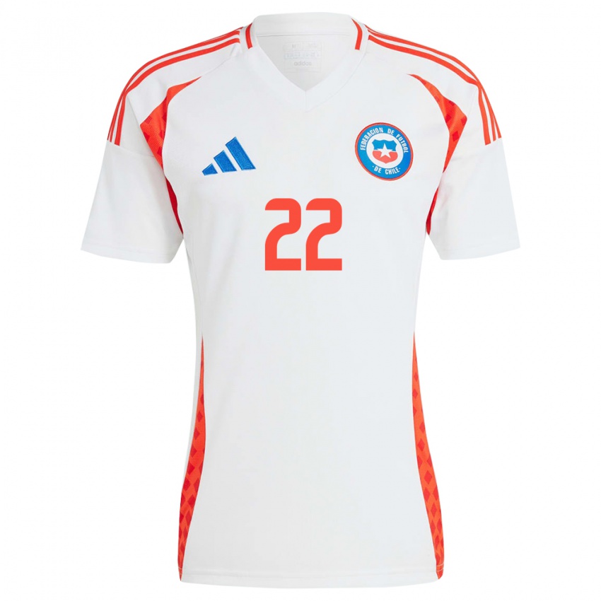 Criança Camisola Chile Diego Vargas #22 Branco Alternativa 24-26 Camisa Brasil