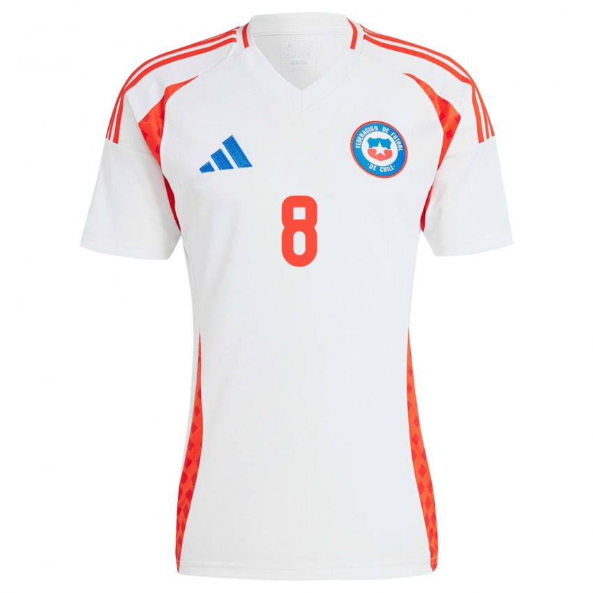 Criança Camisola Chile Darío Osorio #8 Branco Alternativa 24-26 Camisa Brasil