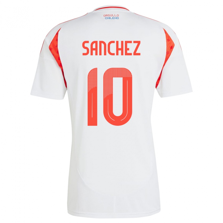 Criança Camisola Chile Alexis Sánchez #10 Branco Alternativa 24-26 Camisa Brasil