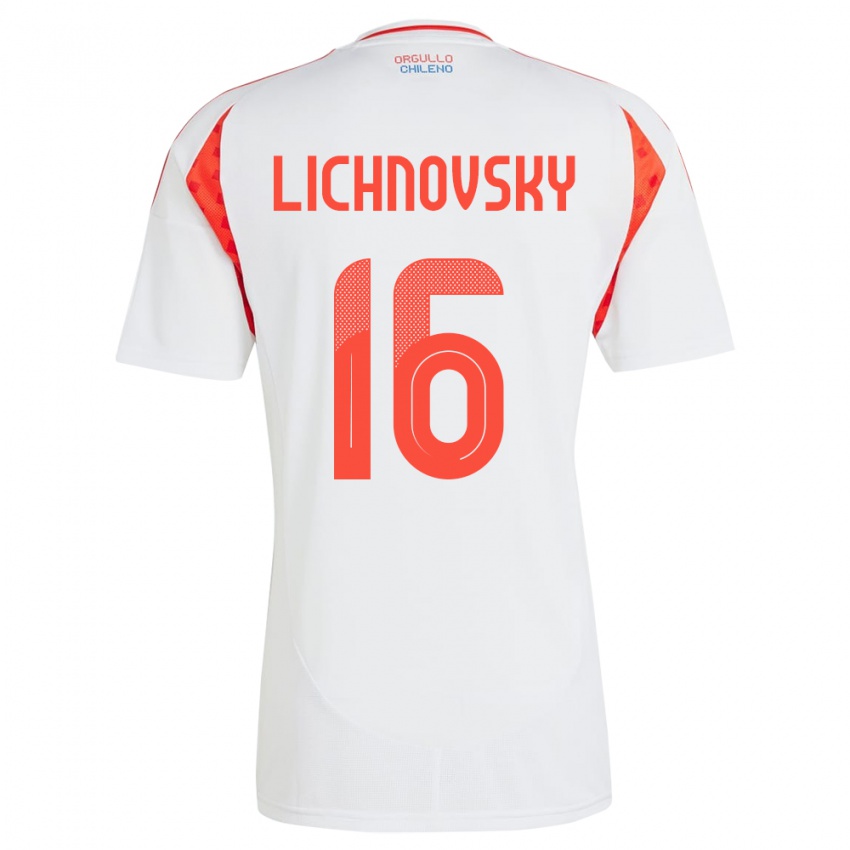 Criança Camisola Chile Igor Lichnovsky #16 Branco Alternativa 24-26 Camisa Brasil