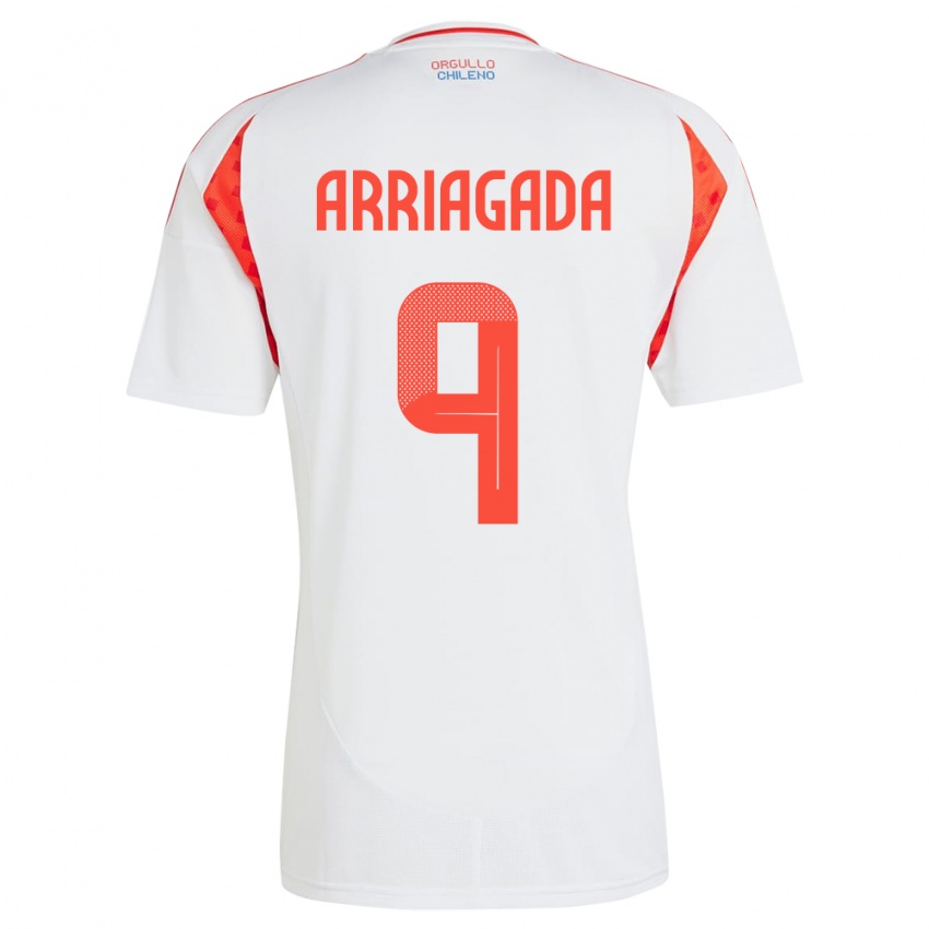 Criança Camisola Chile Luciano Arriagada #9 Branco Alternativa 24-26 Camisa Brasil