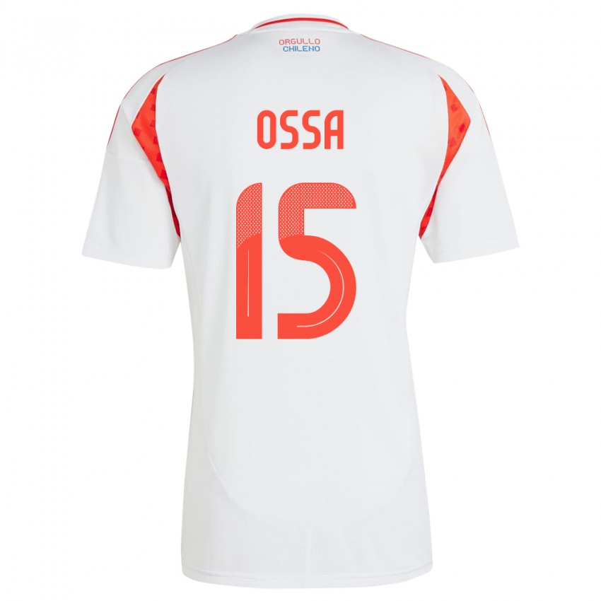 Criança Camisola Chile Diego Ossa #15 Branco Alternativa 24-26 Camisa Brasil