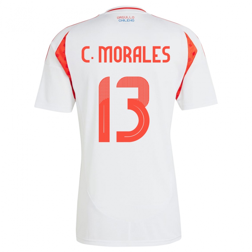 Criança Camisola Chile Cristián Morales #13 Branco Alternativa 24-26 Camisa Brasil