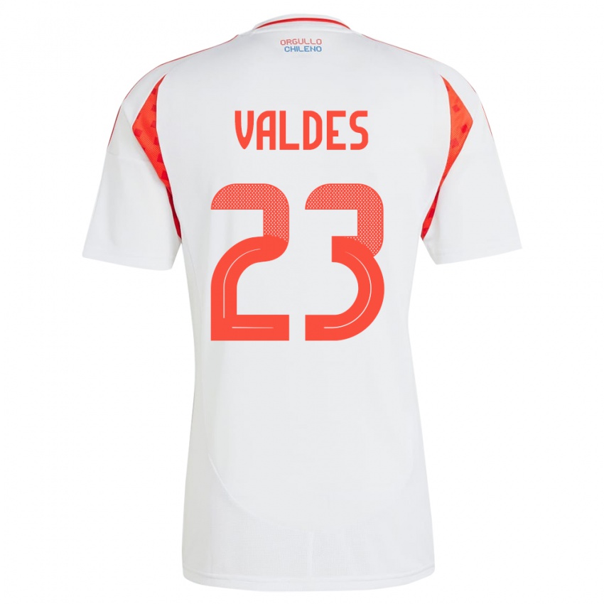 Criança Camisola Chile Francisco Valdés #23 Branco Alternativa 24-26 Camisa Brasil