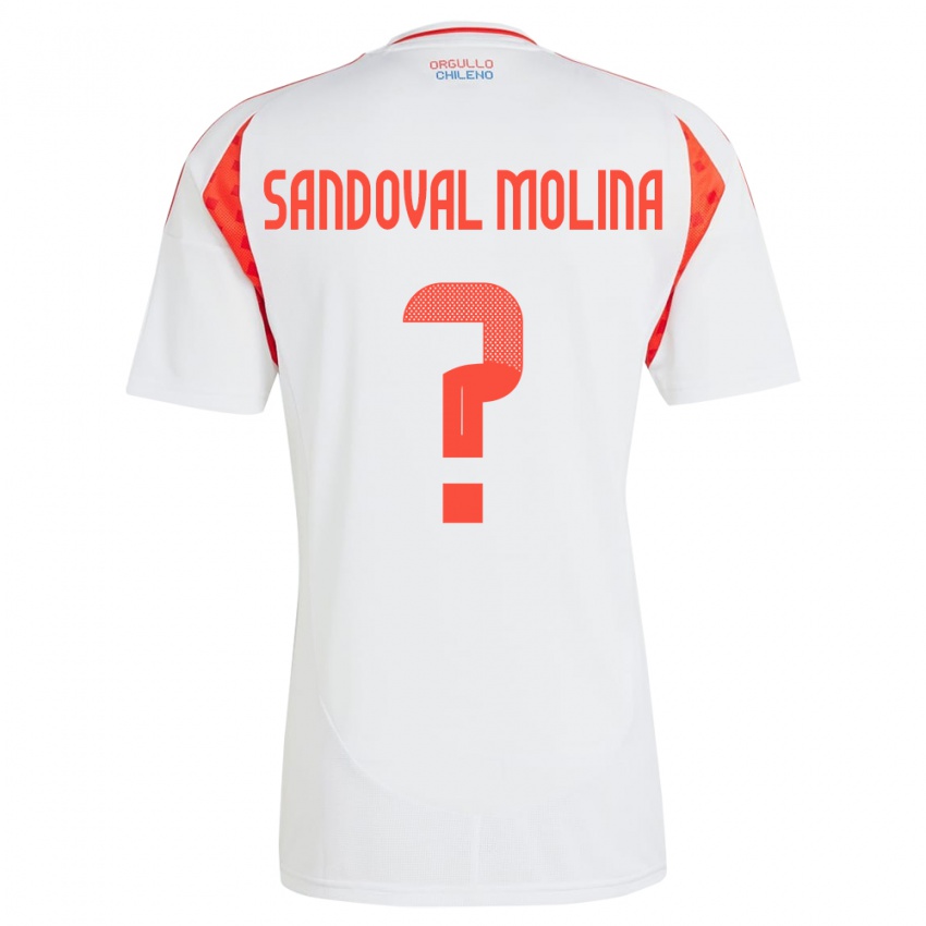 Criança Camisola Chile Mario Sandoval Molina #0 Branco Alternativa 24-26 Camisa Brasil