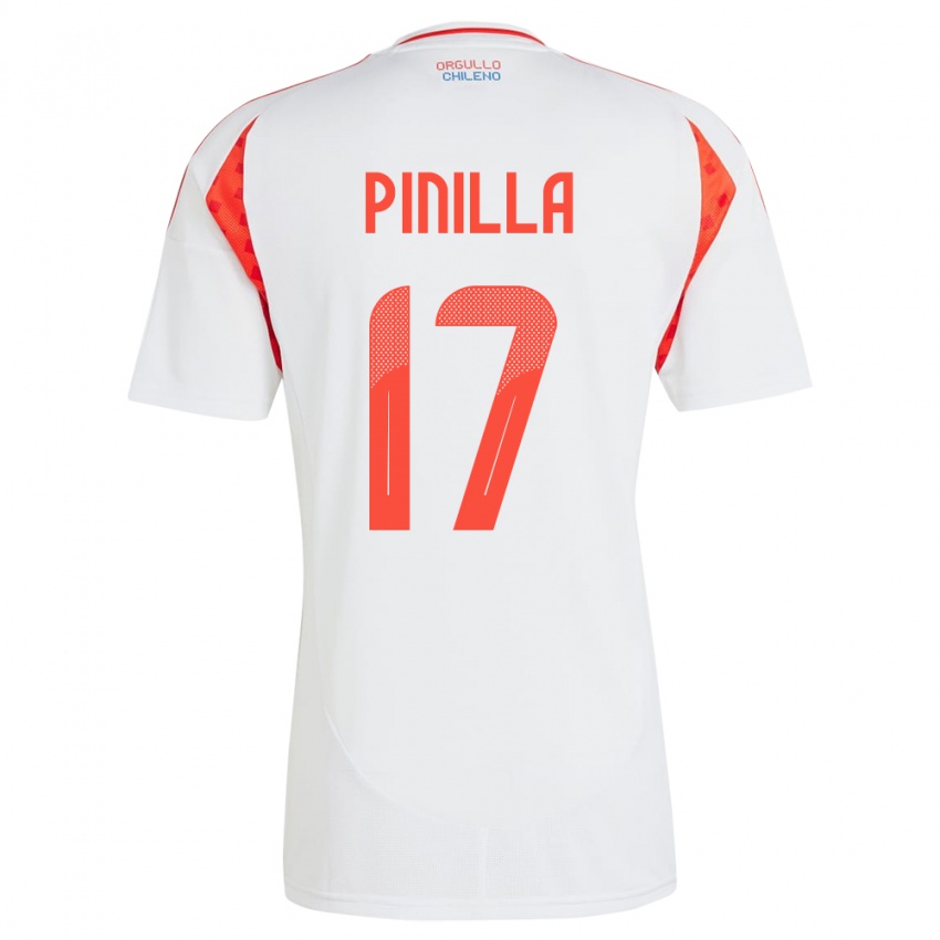 Criança Camisola Chile Fernanda Pinilla #17 Branco Alternativa 24-26 Camisa Brasil