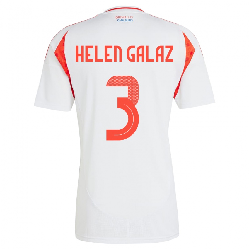 Criança Camisola Chile Su Helen Galaz #3 Branco Alternativa 24-26 Camisa Brasil