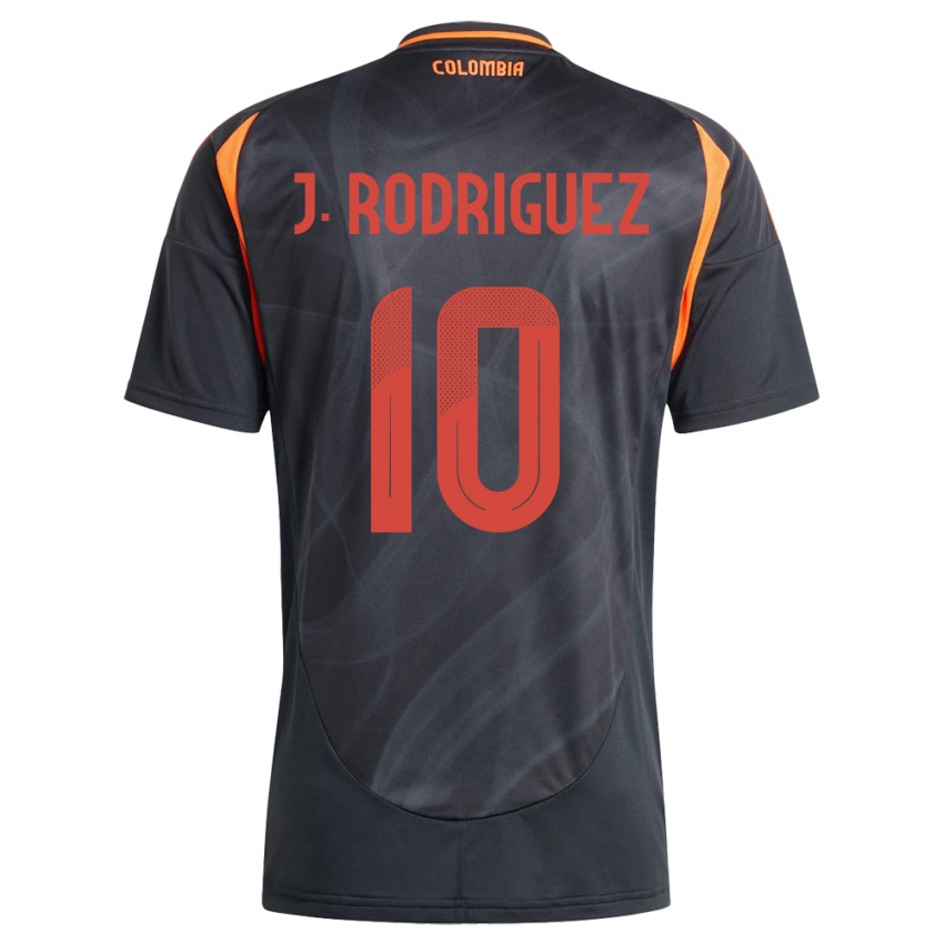 Criança Camisola Colômbia James Rodríguez #10 Preto Alternativa 24-26 Camisa Brasil