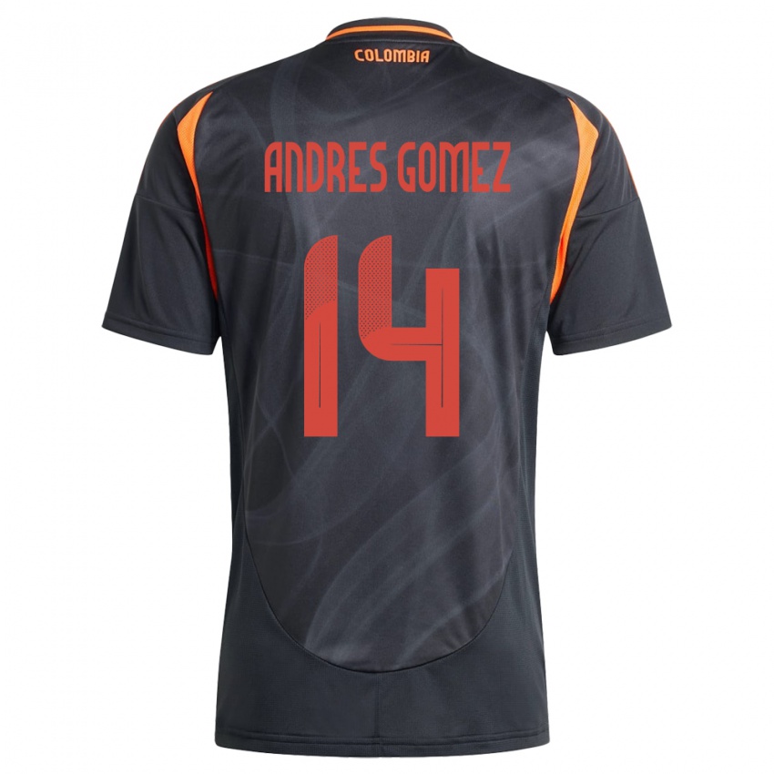 Criança Camisola Colômbia Carlos Andrés Gómez #14 Preto Alternativa 24-26 Camisa Brasil