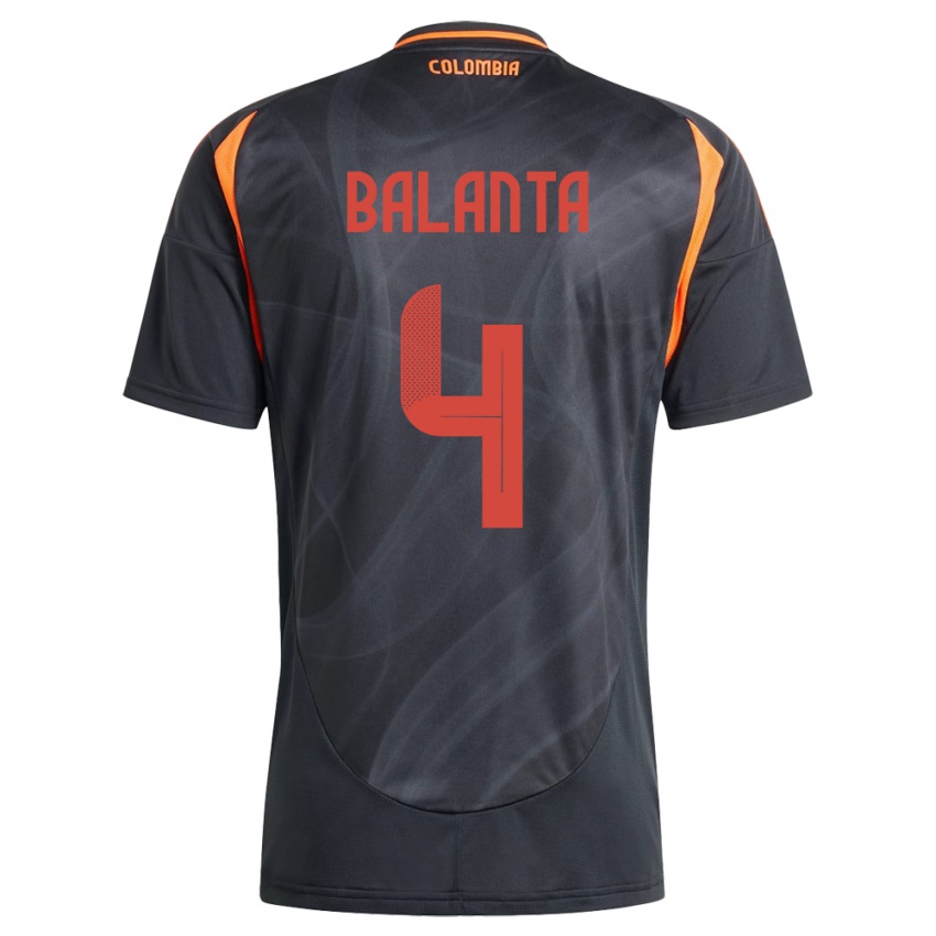 Criança Camisola Colômbia Marlon Balanta #4 Preto Alternativa 24-26 Camisa Brasil