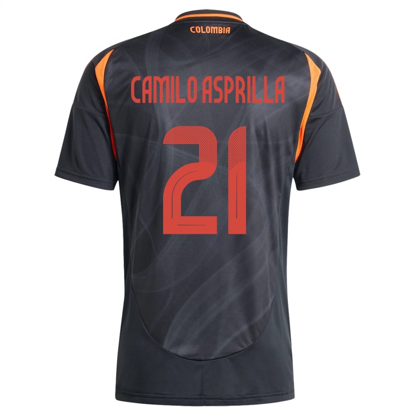 Criança Camisola Colômbia Juan Camilo Asprilla #21 Preto Alternativa 24-26 Camisa Brasil