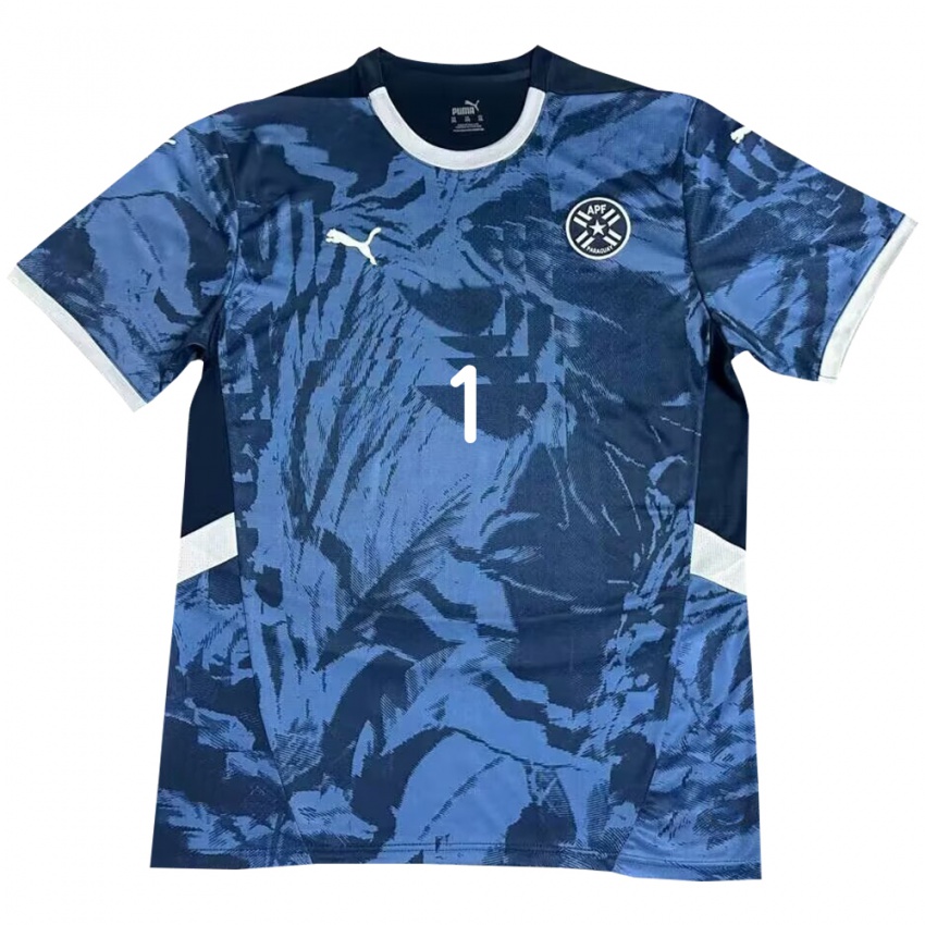 Criança Camisola Paraguai Facundo Insfrán #1 Azul Alternativa 24-26 Camisa Brasil