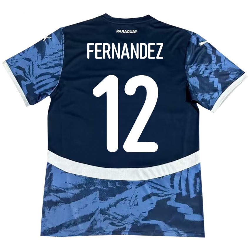 Criança Camisola Paraguai Gatito Fernández #12 Azul Alternativa 24-26 Camisa Brasil