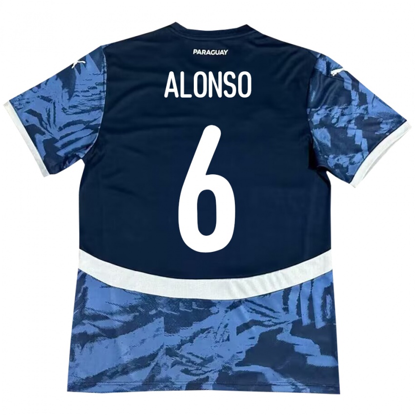 Criança Camisola Paraguai Júnior Alonso #6 Azul Alternativa 24-26 Camisa Brasil