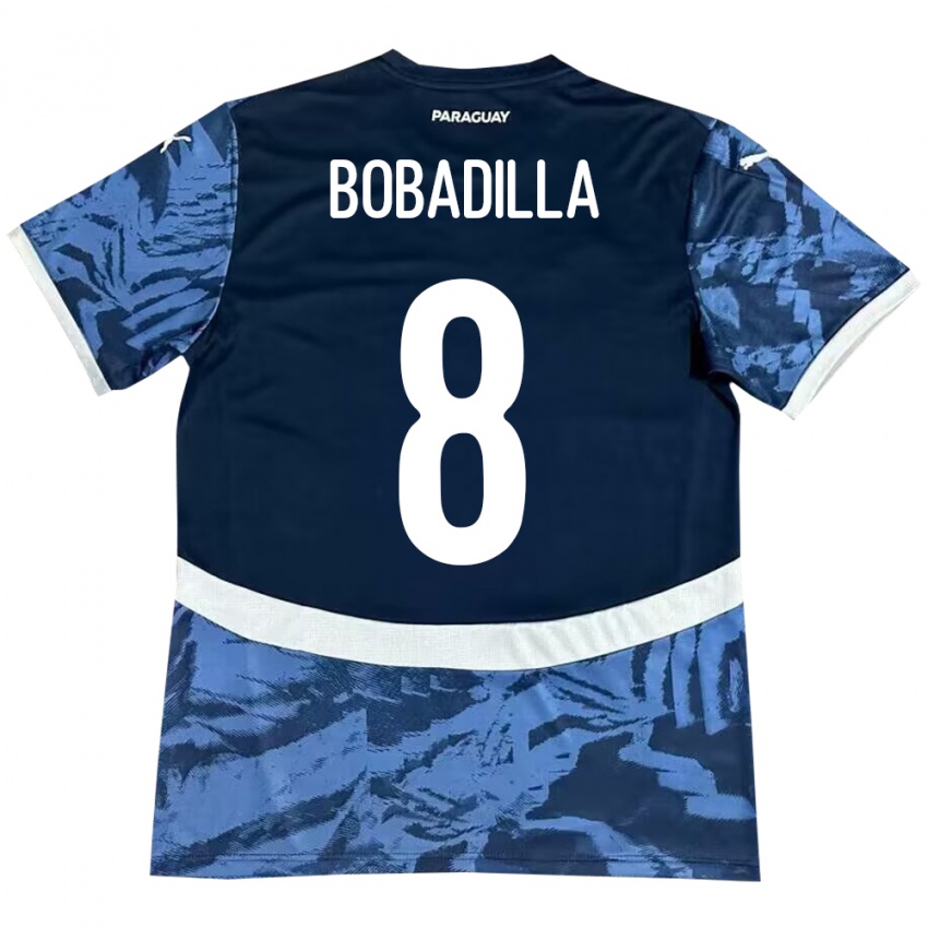 Criança Camisola Paraguai Damián Bobadilla #8 Azul Alternativa 24-26 Camisa Brasil