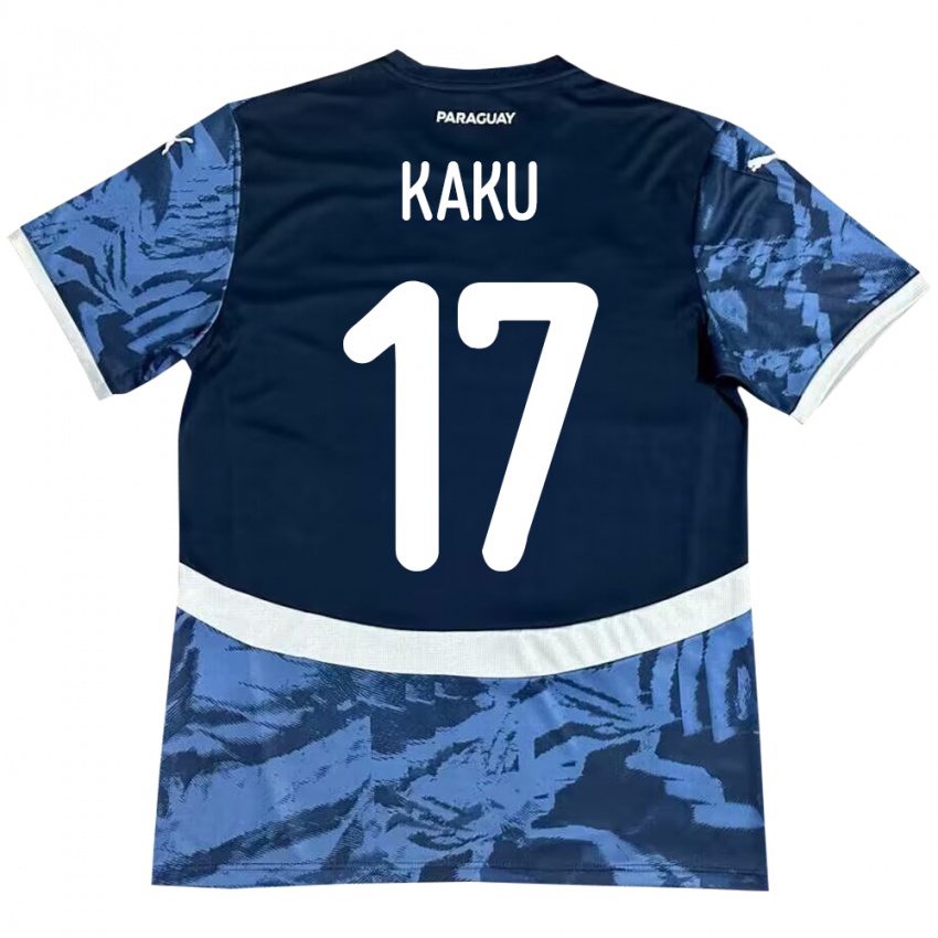 Criança Camisola Paraguai Kaku #17 Azul Alternativa 24-26 Camisa Brasil