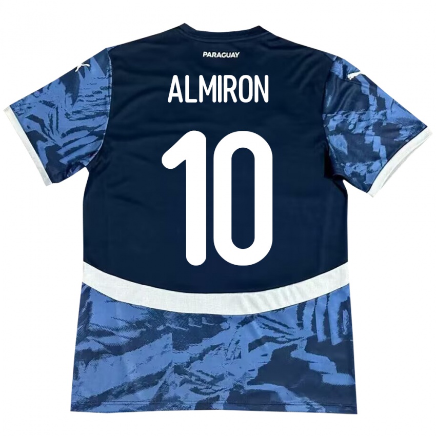 Criança Camisola Paraguai Miguel Almirón #10 Azul Alternativa 24-26 Camisa Brasil