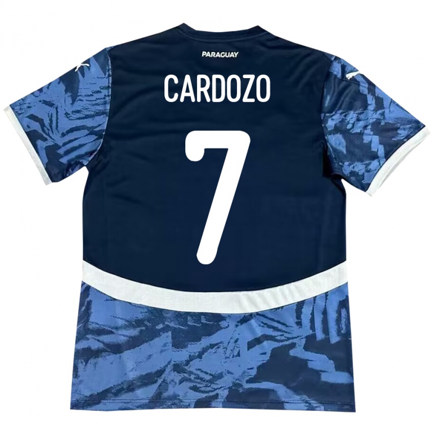 Criança Camisola Paraguai Fernando Cardozo #7 Azul Alternativa 24-26 Camisa Brasil