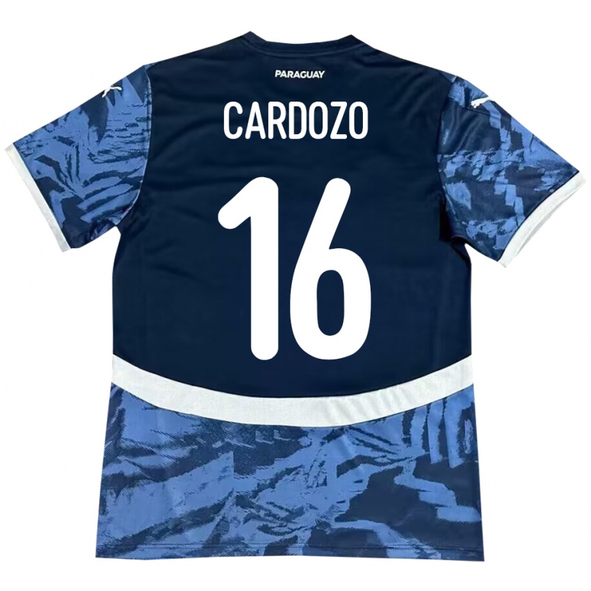 Criança Camisola Paraguai Juan Cardozo #16 Azul Alternativa 24-26 Camisa Brasil