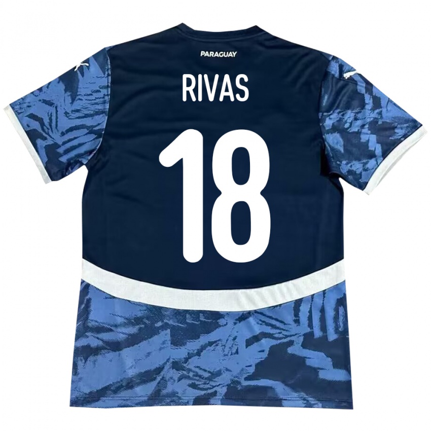 Criança Camisola Paraguai Daniel Rivas #18 Azul Alternativa 24-26 Camisa Brasil